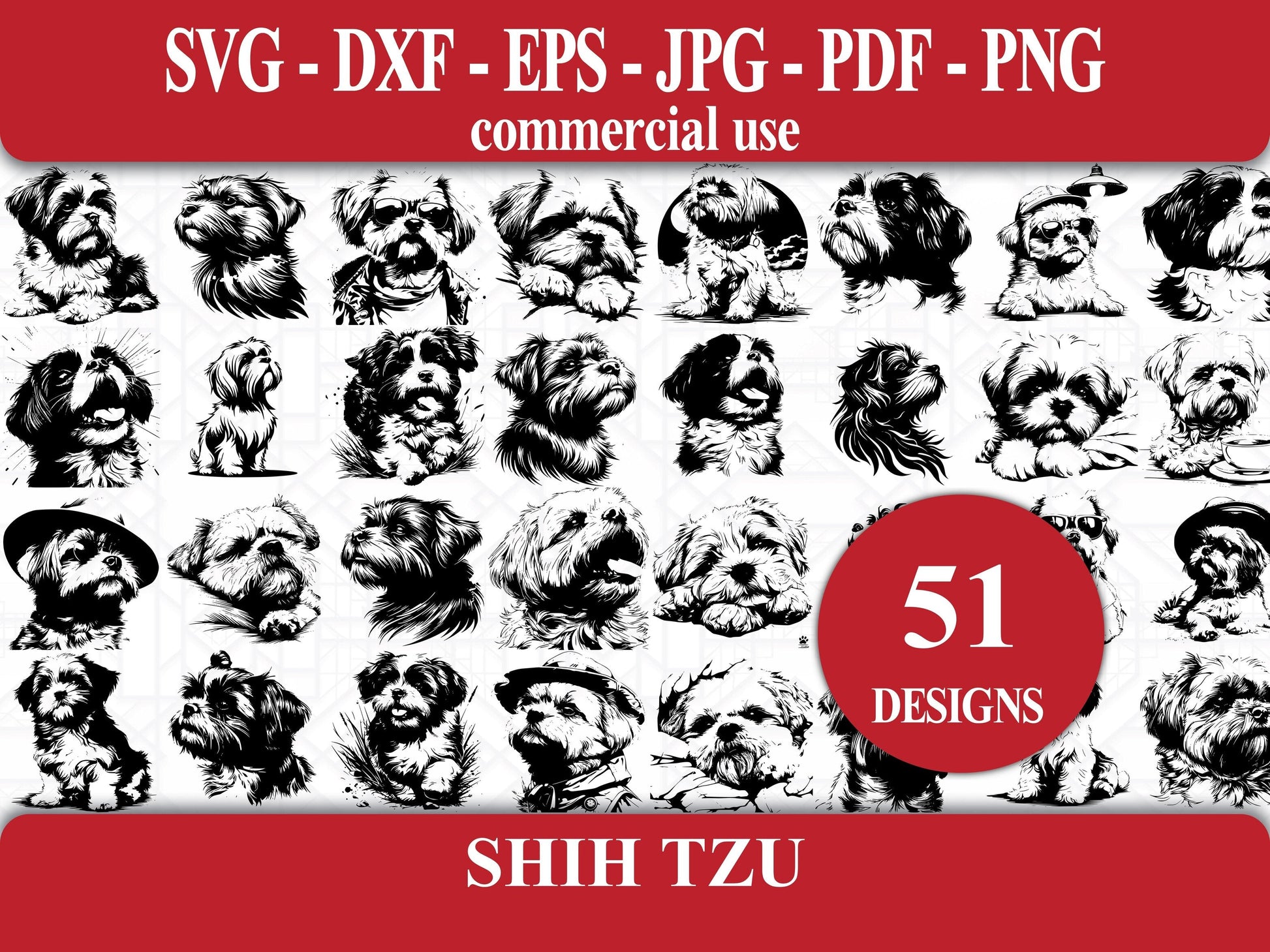 Shih Tzu SVG Bundle - CraftNest - Digital Crafting and Art