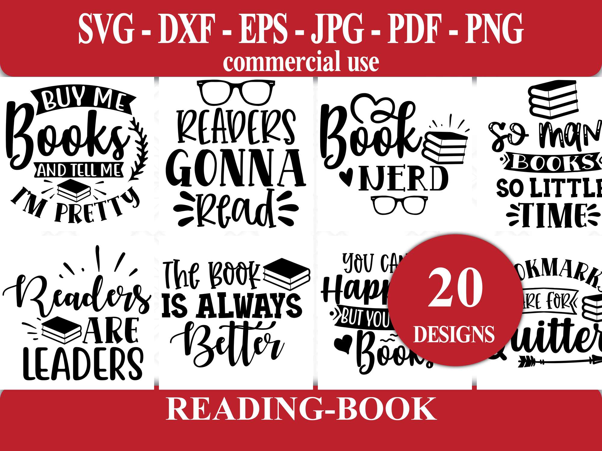 Reading Book SVG - CraftNest - Digital Crafting and Art
