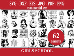 Girls Back To School SVG Bundle - CraftNest - Digital Crafting and Art