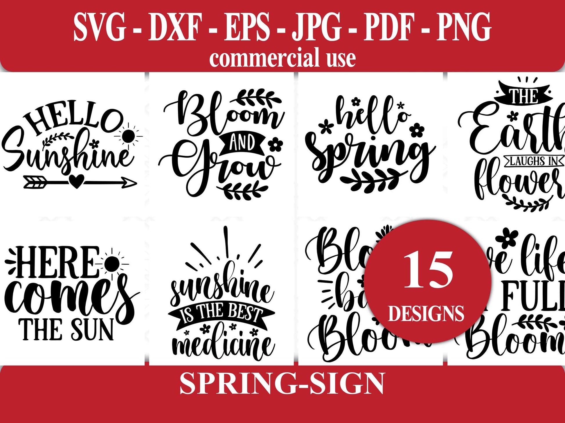Spring Sign SVG - CraftNest - Digital Crafting and Art