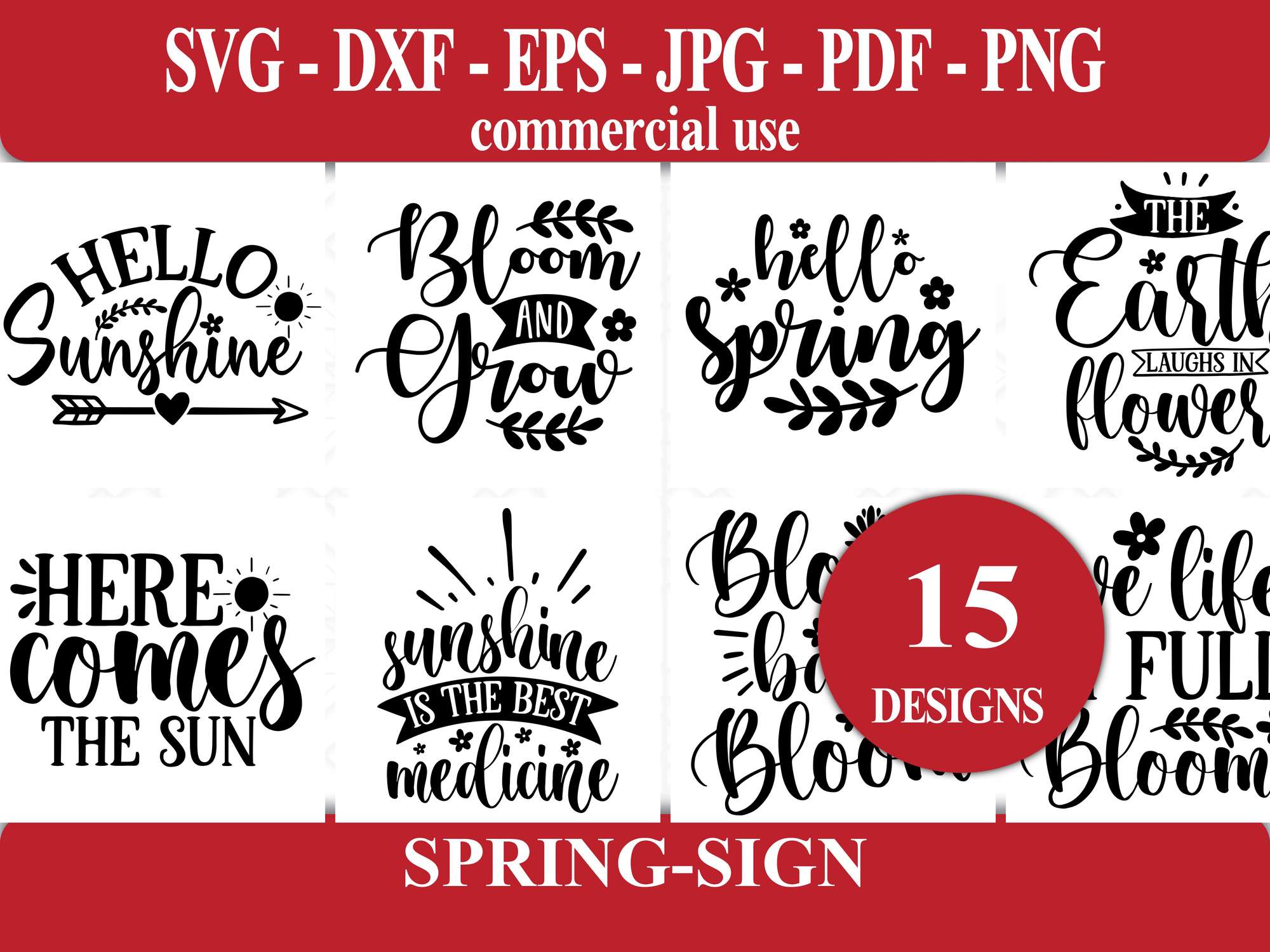 Spring Sign SVG - CraftNest - Digital Crafting and Art