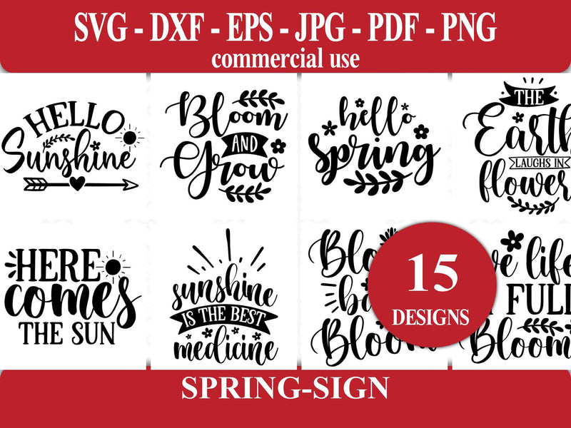 Spring Sign SVG - CraftNest - Digital Crafting and Art