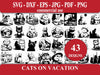Cats On Vacation SVG Bundle