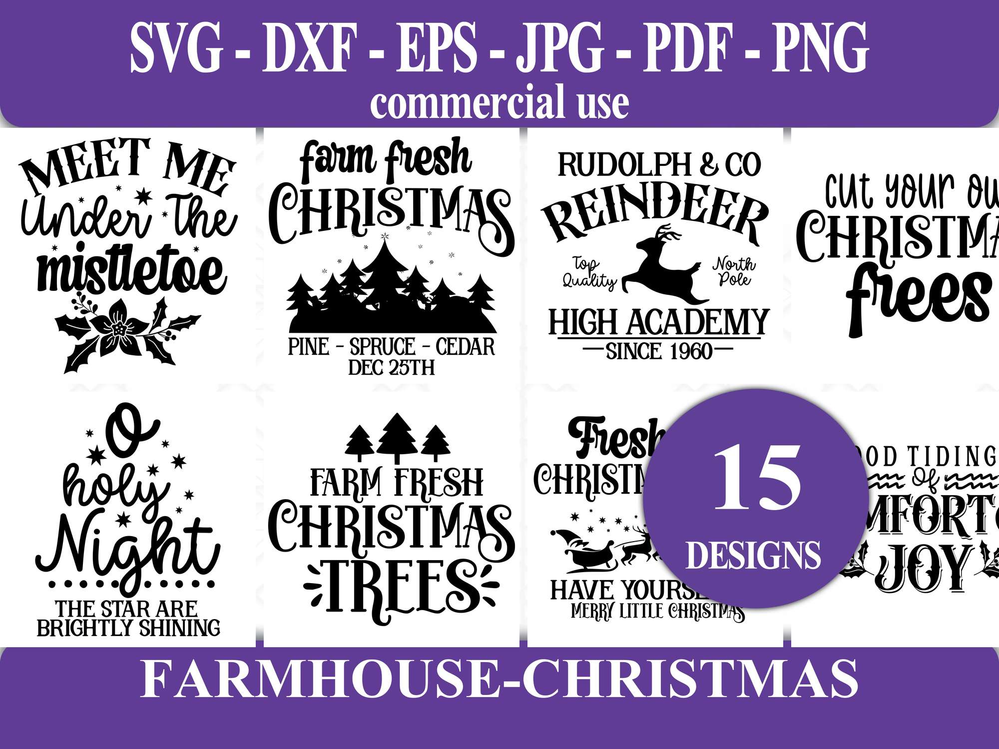 Farmhouse Christmas SVG - CraftNest - Digital Crafting and Art