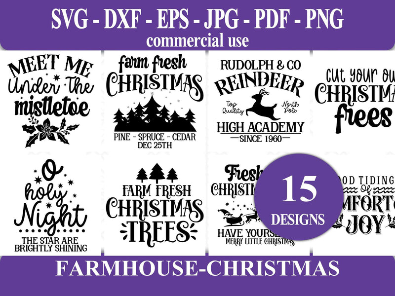 Farmhouse Christmas SVG - CraftNest - Digital Crafting and Art