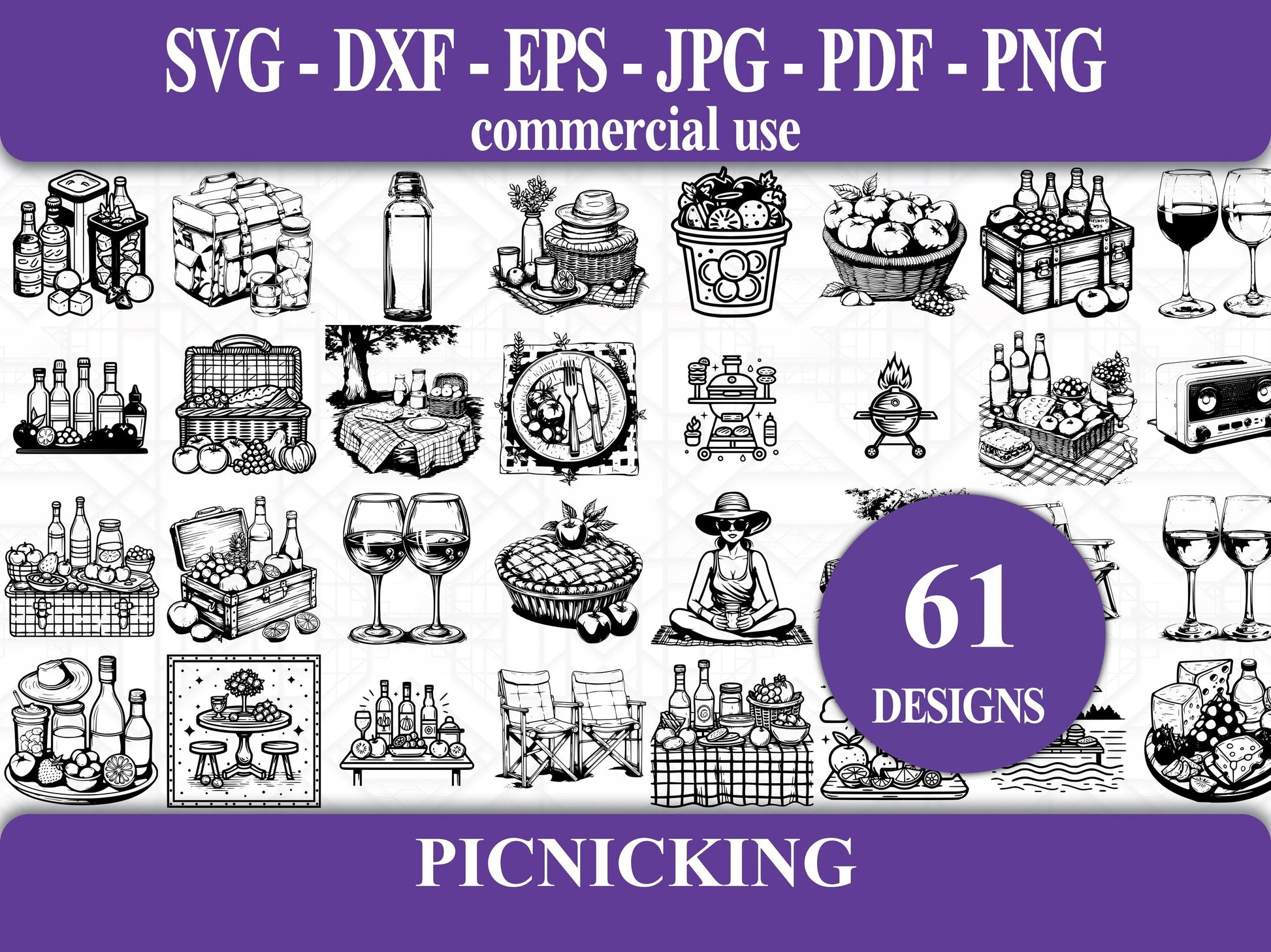 Picnicking SVG Bundle - CraftNest - Digital Crafting and Art