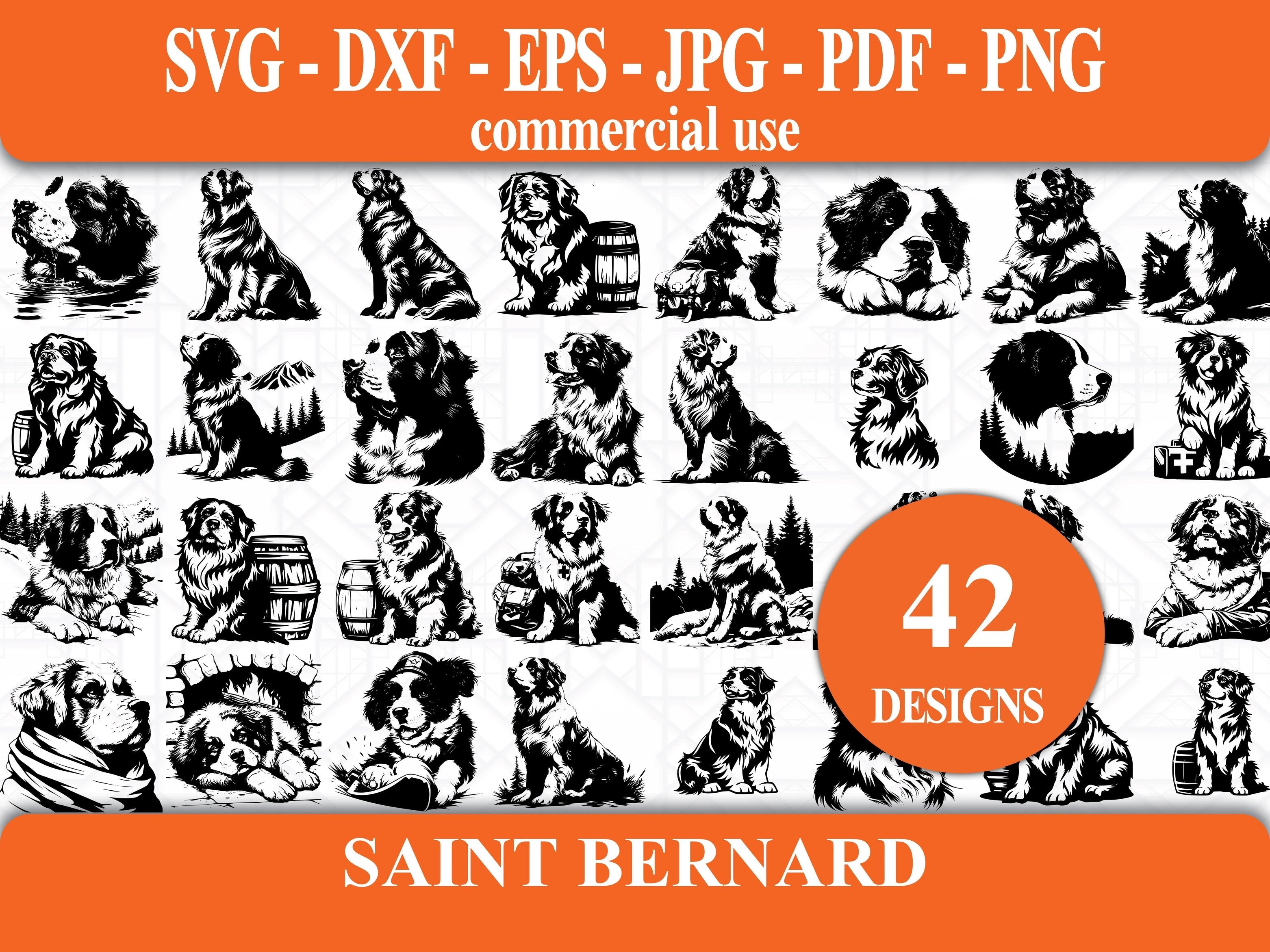 Saint Bernard SVG Bundle - CraftNest - Digital Crafting and Art