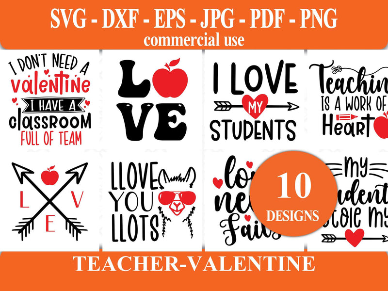 Teacher Valentine SVG - CraftNest - Digital Crafting and Art