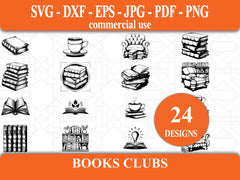 Books Clubs SVG Bundle - CraftNest - Digital Crafting and Art