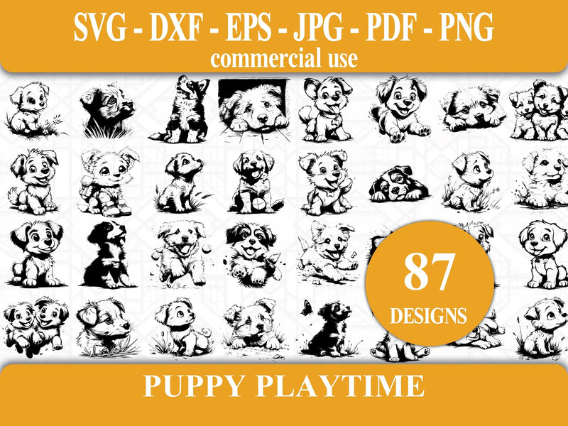Puppy Playtime SVG Bundle - CraftNest - Digital Crafting and Art
