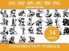 Construction Worker SVG Bundle - CraftNest - Digital Crafting and Art