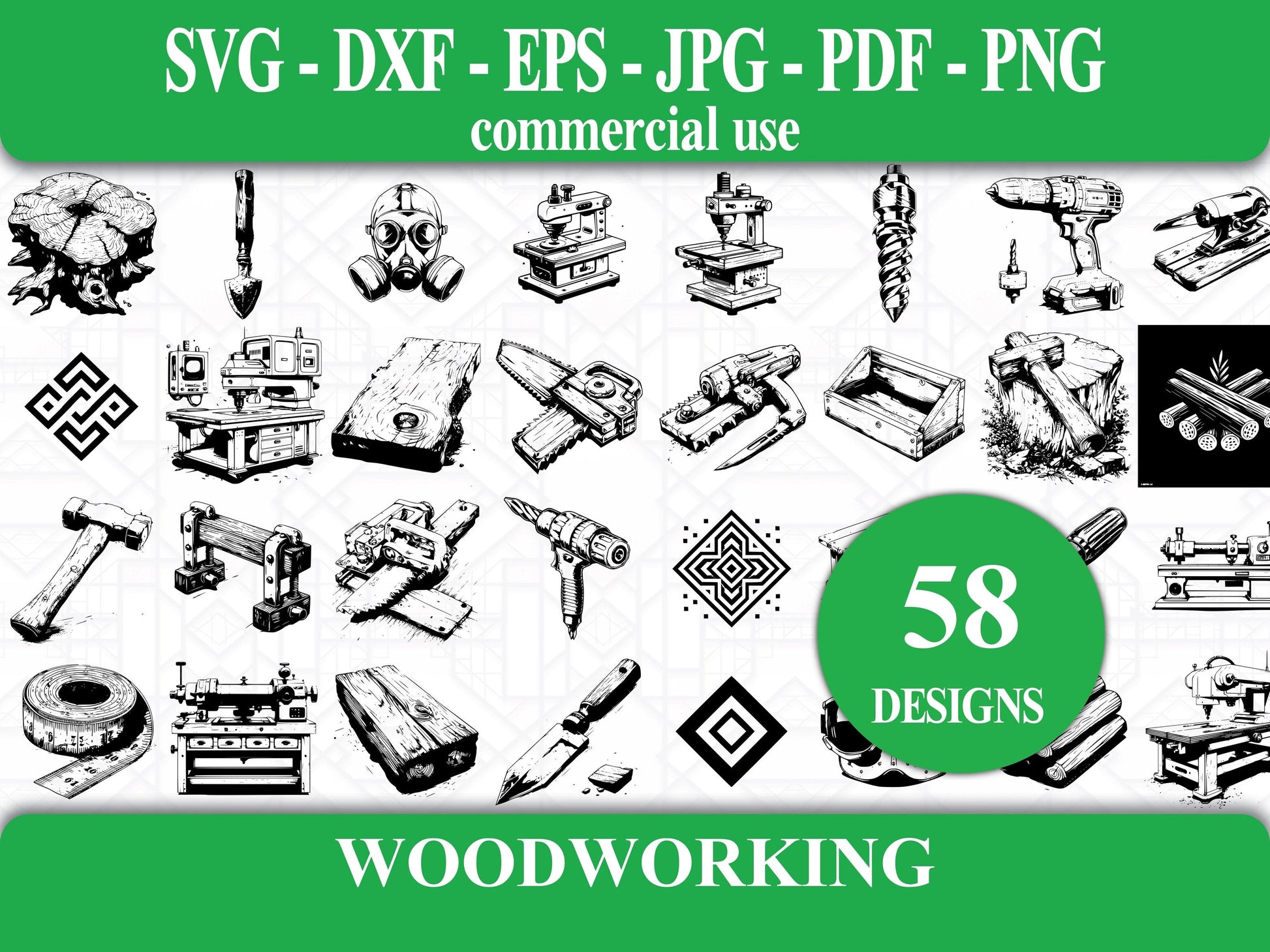 Woodworking SVG Bundle - CraftNest - Digital Crafting and Art
