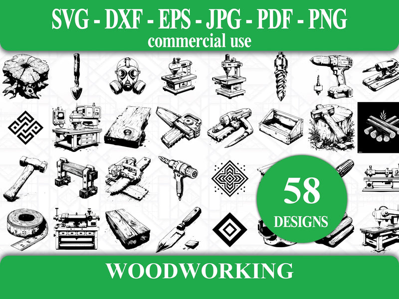 Woodworking SVG Bundle - CraftNest - Digital Crafting and Art