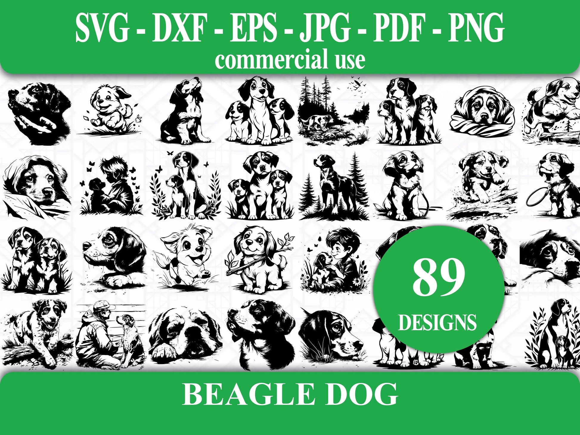 Beagle Dog SVG Bundle - CraftNest - Digital Crafting and Art