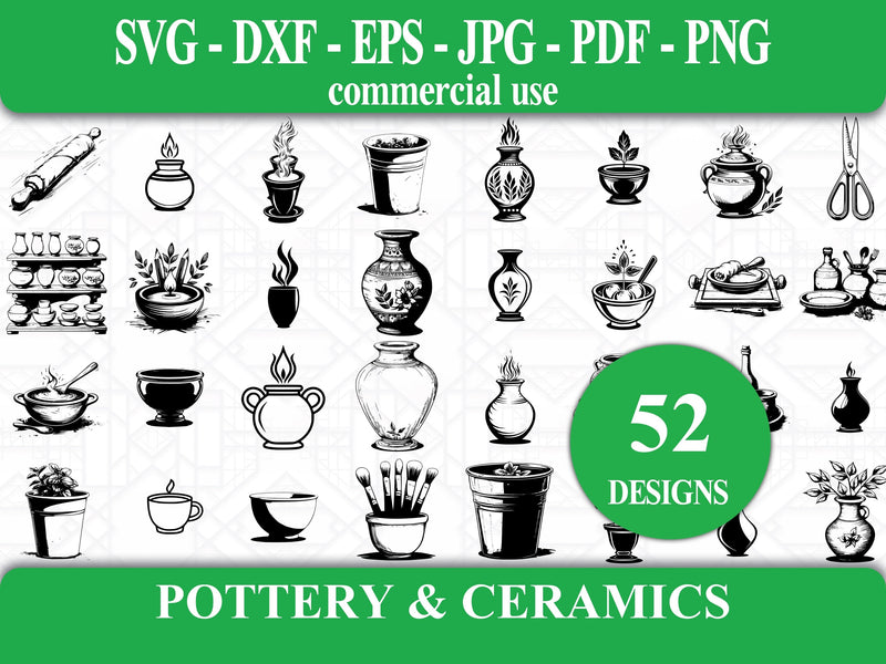 Pottery And Ceramics SVG Bundle - CraftNest - Digital Crafting and Art