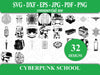 Cyberpunk Back To School SVG Bundle