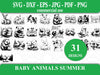 Baby Animals Summer SVG Bundle