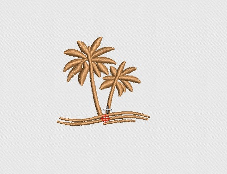 Beach Embroidery Design