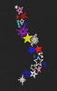 Stars In Multi Colours Embroidery Design