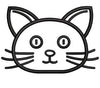 Cat Face Embroidery Design