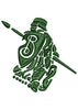 King Warrior Embroidery Design