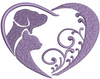 Dog With Heart Embroidery Design