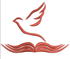 Bird With Book Embroidery Design