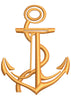 Navy Anchor Embroidery Design