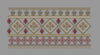 Crimson Diamond Lattice Embroidery Design