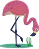 Flemingo Bird Embroidery Design