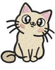 Cat I Embroidery Design