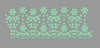 Mint Daisy Jaal Border Embroidery Design