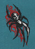 Spider Red & Black Embroidery Design