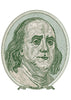 Benjamin Franklin Embroidery Design