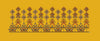 Floral Triangle Arch Border Yellow & Orange Embroidery Design