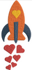 Rocket Embroidery Design
