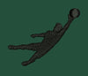 Diving Goalkeeper Embroidery Design
