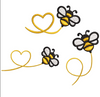Bees Embroidery Design