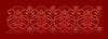 Red Baroque Circular Swirl Border Embroidery Design