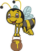 Honey Bee Embroidery Design