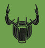 Stylized Antler Emblem Embroidery Design