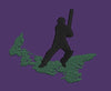 Geographic Striker Silhouette Embroidery Design