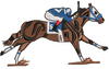 Horse With Men Embroidery Design
