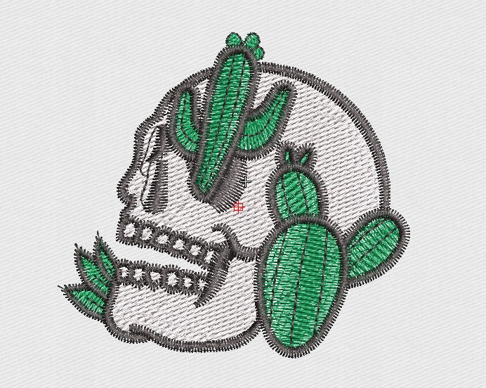 Skull Embroidery Design