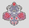Floral Rose Ornate Motif Embroidery Design