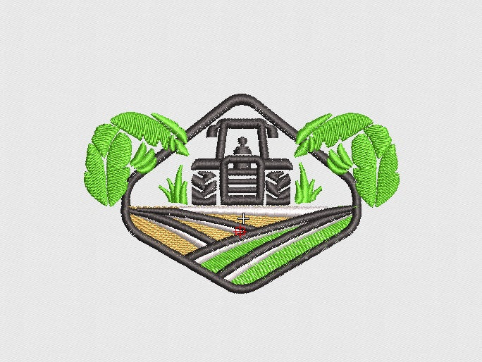 Village Embroidery Design