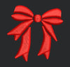 Red Ribbon Bow Embroidery Design