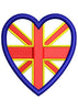 Heart Flag Embroidery Design