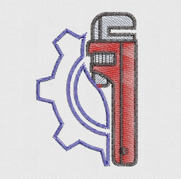 Mechanic Embroidery Design
