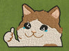 Funny Crying Cat Thumbs Up Embroidery Design